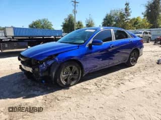 2022 Hyundai Elantra SEL with VIN KMHLM4AG2NU366090, listed as a Copart auction lot 87311775 with 21,500 mi miles and Salvage title. Bid and sale history available at DreamBid. Image 1.