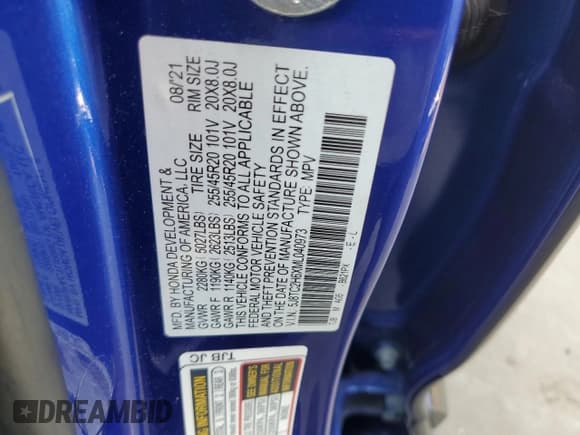 ✅ 2021 Acura RDX w/A-Spec Package • VIN: 5J8TC2H6XML040973 • Lot: 59977795. Wystawiony na Copart z przebiegiem 43 242 mil. Bezpłatny archiwum sprzedaży aukcyjnych z USA i szczegółowy raport historii pojazdu na DreamBid. Zdjęcie 13.