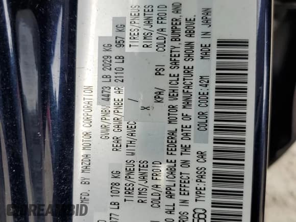 ✅ 2020 Mazda 6 Sport • VIN: JM1GL1UM6L1522560 • Lot: 68568945. Listed on Copart with 79,413 mi. Free auction sales archive from the USA and detailed vehicle history report at DreamBid. Image 12.