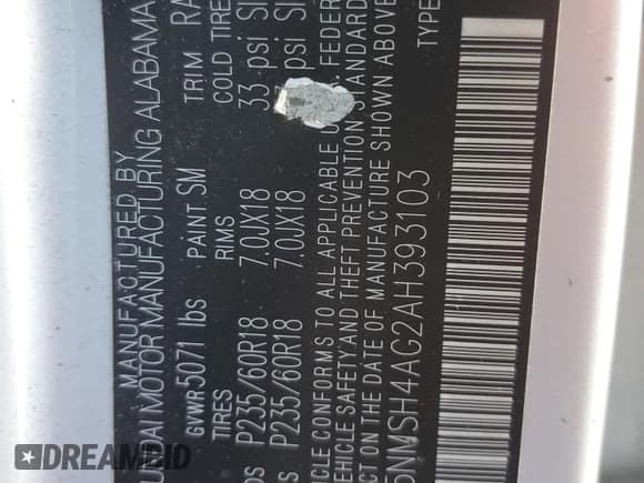 ✅ 2010 Hyundai Santa Fe SE • VIN: 5NMSH4AG2AH393103 • Lot: 81256834. Listed on Copart with 121,435 mi. Free auction sales archive from the USA and detailed vehicle history report at DreamBid. Image 13.