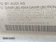 ✅ 2013 Audi A3 Premium • VIN: WAUBEAFM3DA006916 • Lot: 42483722. Listed on IAAI with 169,191 mi. Free auction sales archive from the USA and detailed vehicle history report at DreamBid. Image 9.