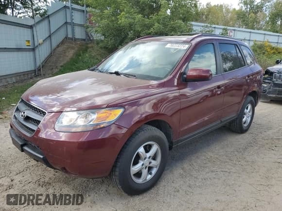 ✅ 2007 Hyundai Santa Fe GLS • VIN: 5NMSG13D07H104331 • Lot: 70223224. Listed on Copart with 24,401 mi. Free auction sales archive from the USA and detailed vehicle history report at DreamBid. Image 1.
