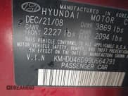 ✅ 2009 Hyundai Elantra GLS • VIN: KMHDU46D99U664791 • Lot: 43587728. Listed on IAAI with 231,809 mi. Free auction sales archive from the USA and detailed vehicle history report at DreamBid. Image 9.