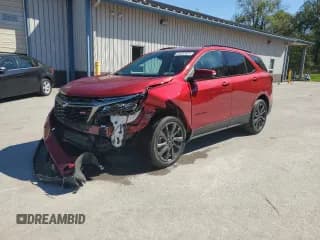 ✅ 2022 Chevrolet Equinox RS • VIN: 3GNAXWEV4NS185927 • Lot: 84632625. Listed on Copart with 147,096 mi. Free auction sales archive from the USA and detailed vehicle history report at DreamBid. Image 1.
