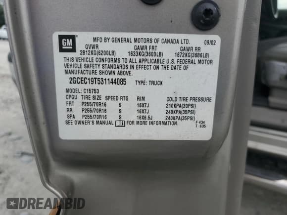 ✅ 2003 Chevrolet Silverado 1500 LS • VIN: 2GCEC19T531144085 • Лот: 71037364. Опубликован ранее на Copart с пробегом 157 032 миль. Бесплатный доступ к архиву аукционных продаж из США и подробный отчёт об истории автомобиля на DreamBid. Изображение 12.