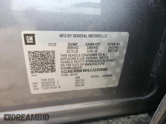 ✅ 2018 Buick Enclave Essence • VIN: 5GAERBKW4JJ234969 • Lot: 90262595. Listed on Copart with Not provided. Free auction sales archive from the USA and detailed vehicle history report at DreamBid. Image 13.