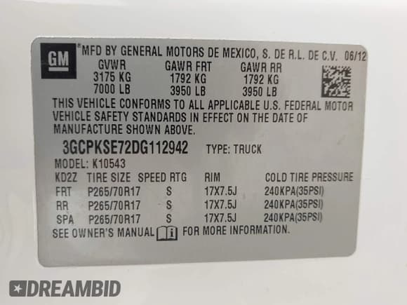 ✅ 2013 Chevrolet Silverado 1500 LT • VIN: 3GCPKSE72DG112942 • Lot: 42868334. Wystawiony na IAAI z przebiegiem Nie podano. Bezpłatny archiwum sprzedaży aukcyjnych z USA i szczegółowy raport historii pojazdu na DreamBid. Zdjęcie 9.