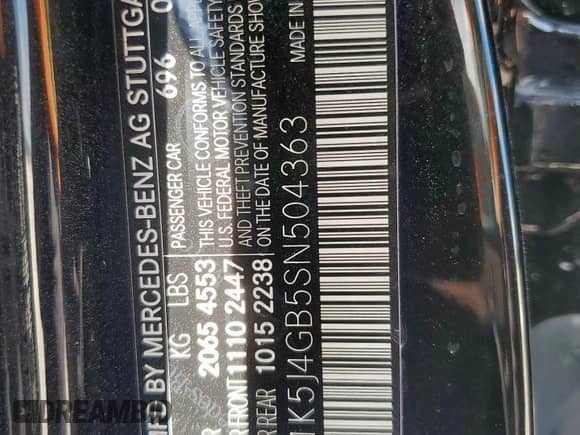 2025 Mercedes-Benz CLA 250 с VIN W1K5J4GB5SN504363, выставлен на аукционе Copart как лот 67101175 с пробегом 1 854 миль миль и Списание • Salvage title. История ставок и продаж доступна на DreamBid. Изображение 13.