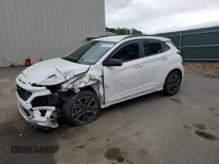 2022 Hyundai Kona N Line with VIN KM8K3CA30NU778515, listed as a Copart auction lot 66001705 with 76,170 mi miles and Salvage title. Bid and sale history available at DreamBid. Image 1.