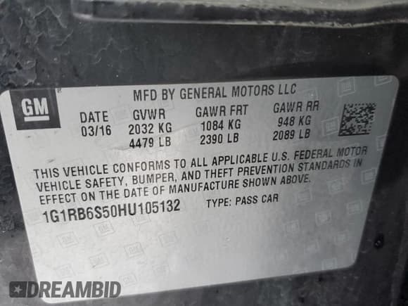 ✅ 2017 Chevrolet Volt Premier • VIN: 1G1RB6S50HU105132 • Lot: 38969824. Wystawiony na Copart z przebiegiem 102 218 mil. Bezpłatny archiwum sprzedaży aukcyjnych z USA i szczegółowy raport historii pojazdu na DreamBid. Zdjęcie 15.