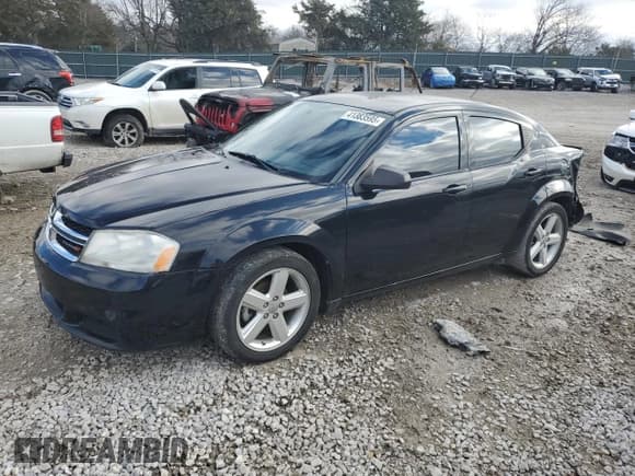 ✅ 2013 Dodge Avenger SE • VIN: 1C3CDZABXDN517423 • Лот: 41383595. Опубликован ранее на Copart с пробегом 193 061 миль. Бесплатный доступ к архиву аукционных продаж из США и подробный отчёт об истории автомобиля на DreamBid. Изображение 1.