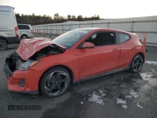 2019 Hyundai Veloster Turbo z VIN KMHTH6AB8KU013899, wystawiony jako Copart lot #83735144 z przebiegiem 85 383 mil mil oraz Szkoda całkowita • Salvage title. Historia ofert i sprzedaży dostępna na DreamBid. Obrazek 1.