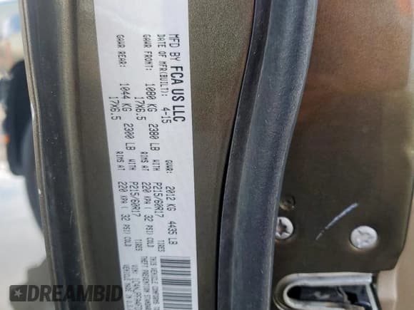 ✅ 2015 Jeep Patriot Latitude • VIN: 1C4NJPFA4FD372616 • Lot: 68017615. Wystawiony na Copart z przebiegiem 102 303 mil. Bezpłatny archiwum sprzedaży aukcyjnych z USA i szczegółowy raport historii pojazdu na DreamBid. Zdjęcie 12.