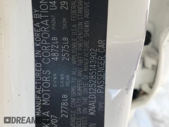 ✅ 2008 Kia Amanti • VIN: KNALD125285143902 • Лот: 70374355. Опубликован ранее на Copart с пробегом 228 720 миль. Бесплатный доступ к архиву аукционных продаж из США и подробный отчёт об истории автомобиля на DreamBid. Изображение 12.