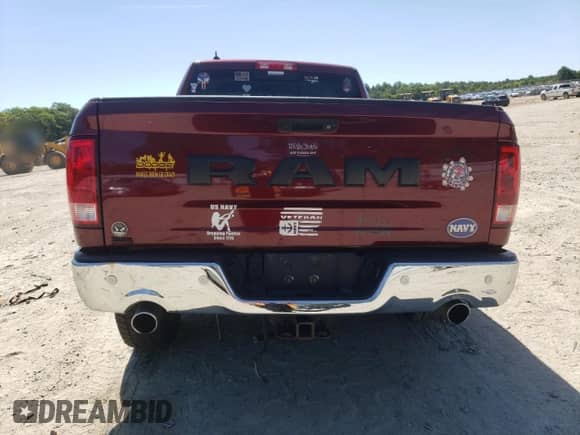 2018 Ram 1500 SLT with VIN 1C6RR7GT3JS348541, listed as a Copart auction lot 57144935 with 105,497 mi miles and Salvage title. Bid and sale history available at DreamBid. Image 6.