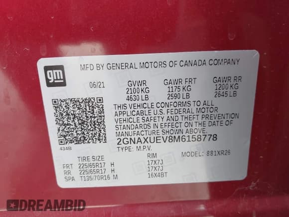 ✅ 2021 Chevrolet Equinox LT • VIN: 2GNAXUEV8M6158778 • Лот: 43474086. Опубликован ранее на IAAI с пробегом 38 735 миль. Бесплатный доступ к архиву аукционных продаж из США и подробный отчёт об истории автомобиля на DreamBid. Изображение 9.