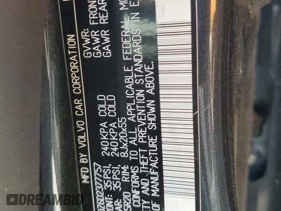 ✅ 2013 Volvo XC60 T6 • VIN: YV4902DZ6D2377757 • Лот: 57625765. Опубликован ранее на Copart с пробегом 63 957 миль. Бесплатный доступ к архиву аукционных продаж из США и подробный отчёт об истории автомобиля на DreamBid. Изображение 13.