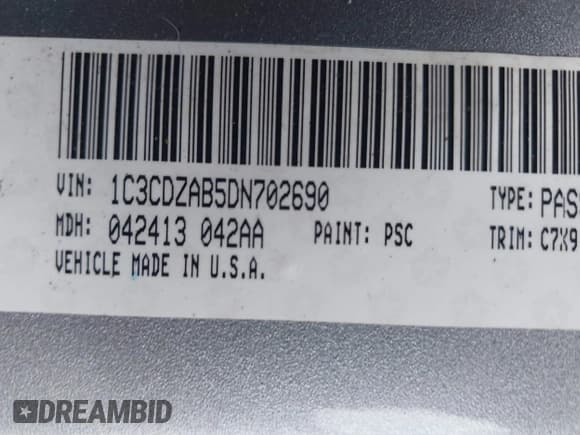 ✅ 2013 Dodge Avenger SE • VIN: 1C3CDZAB5DN702690 • Лот: 41487988. Опубликован ранее на IAAI с пробегом 69 154 миль. Бесплатный доступ к архиву аукционных продаж из США и подробный отчёт об истории автомобиля на DreamBid. Изображение 9.