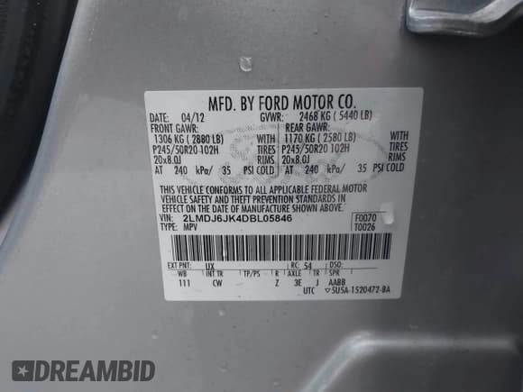 ✅ 2013 Lincoln MKX • VIN: 2LMDJ6JK4DBL05846 • Lot: 43737958. Wystawiony na IAAI z przebiegiem 179 466 mil. Bezpłatny archiwum sprzedaży aukcyjnych z USA i szczegółowy raport historii pojazdu na DreamBid. Zdjęcie 9.