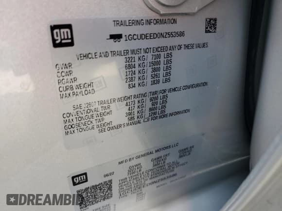 ✅ 2022 Chevrolet Silverado 1500 RST • VIN: 1GCUDEED0NZ553586 • Лот: 81773285. Опубликован ранее на Copart с пробегом 30 127 миль. Бесплатный доступ к архиву аукционных продаж из США и подробный отчёт об истории автомобиля на DreamBid. Изображение 12.