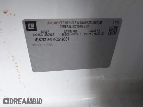 ✅ 2015 Chevrolet Silverado 2500HD Work Truck • VIN: 1GB2CUEG1FZ519337 • Lot: 43461181. Listed on IAAI with 246,273 mi. Free auction sales archive from the USA and detailed vehicle history report at DreamBid. Image 9.