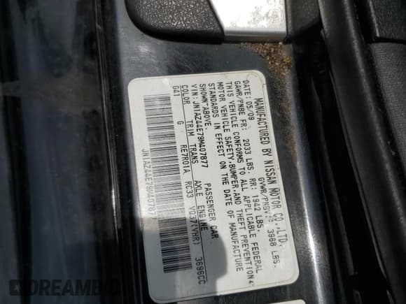 ✅ 2009 Nissan 370Z Touring • VIN: JN1AZ44E79M407877 • Лот: 68959285. Опубликован ранее на Copart с пробегом 148 622 миль. Бесплатный доступ к архиву аукционных продаж из США и подробный отчёт об истории автомобиля на DreamBid. Изображение 13.