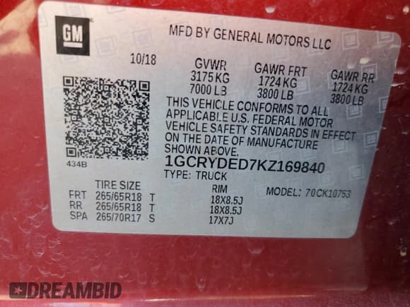 ✅ 2019 Chevrolet Silverado 1500 LT • VIN: 1GCRYDED7KZ169840 • Lot: 81121695. Wystawiony na Copart z przebiegiem 76 678 mil. Bezpłatny archiwum sprzedaży aukcyjnych z USA i szczegółowy raport historii pojazdu na DreamBid. Zdjęcie 12.