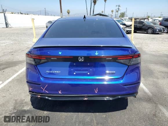 2023 Honda Accord Sport-L with VIN 1HGCY2F71PA034878, listed as a Copart auction lot 66888335 with 24,736 mi miles and Salvage title. Bid and sale history available at DreamBid. Image 6.
