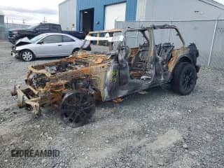 2021 Jeep Wrangler Unlimited Sahara with VIN 1C4HJXEN8MW814509, listed as a Copart auction lot 83876735 with Not provided miles and Non repairable. Bid and sale history available at DreamBid. Image 1.