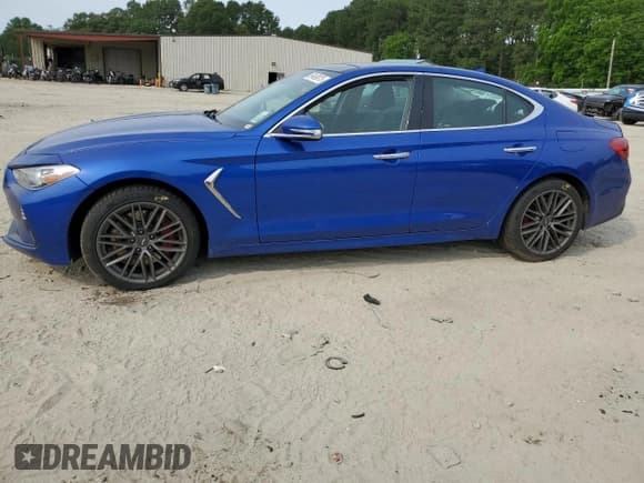 ✅ 2019 Genesis G70 Advanced • VIN: KMTG74LE1KU037807 • Lot: 59499075. Listed on Copart with 71,728 mi. Free auction sales archive from the USA and detailed vehicle history report at DreamBid. Image 1.