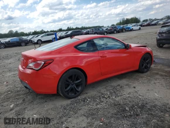 2010 Hyundai Genesis Coupe Track with VIN KMHHU6KH9AU023246, listed as a Copart auction lot 70192645 with 112,380 mi miles and Salvage title. Bid and sale history available at DreamBid. Image 3.