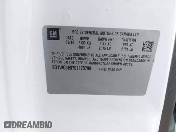 2014 Chevrolet Impala LTZ z VIN 2G1WC5E37E1178798, wystawiony jako IAAI lot #43351966 z przebiegiem 140 532 mil mil oraz . Historia ofert i sprzedaży dostępna na DreamBid. Obrazek 9.