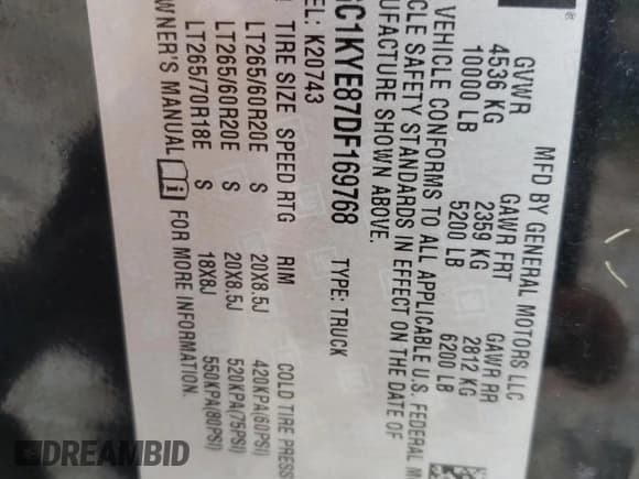 ✅ 2013 Chevrolet Silverado 2500HD LTZ • VIN: 1GC1KYE87DF169768 • Lot: 71650664. Wystawiony na Copart z przebiegiem 176 522 mil. Bezpłatny archiwum sprzedaży aukcyjnych z USA i szczegółowy raport historii pojazdu na DreamBid. Zdjęcie 12.