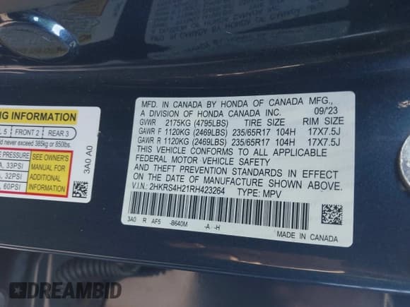 ✅ 2024 Honda CR-V LX • VIN: 2HKRS4H21RH423264 • Lot: 43174412. Wystawiony na IAAI z przebiegiem 23 886 mil. Bezpłatny archiwum sprzedaży aukcyjnych z USA i szczegółowy raport historii pojazdu na DreamBid. Zdjęcie 9.
