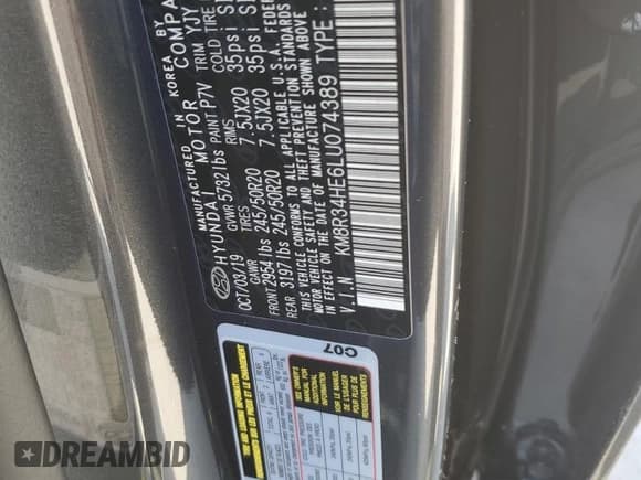 ✅ 2020 Hyundai Palisade SEL • VIN: KM8R34HE6LU074389 • Лот: 72120294. Опубликован ранее на Copart с пробегом 95 920 миль. Бесплатный доступ к архиву аукционных продаж из США и подробный отчёт об истории автомобиля на DreamBid. Изображение 13.