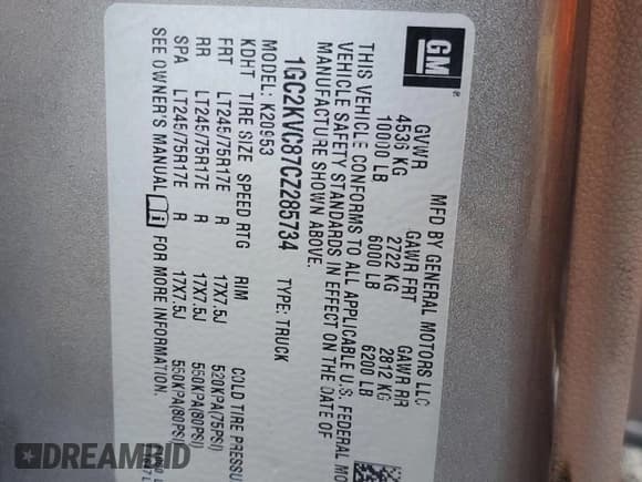 ✅ 2012 Chevrolet Silverado 2500HD Work Truck • VIN: 1GC2KVC87CZ285734 • Lot: 83961614. Wystawiony na Copart z przebiegiem 91 444 mil. Bezpłatny archiwum sprzedaży aukcyjnych z USA i szczegółowy raport historii pojazdu na DreamBid. Zdjęcie 14.