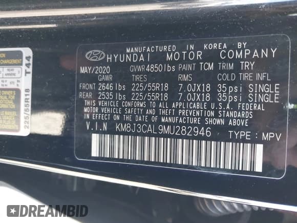 ✅ 2021 Hyundai Tucson Ultimate • VIN: KM8J3CAL9MU282946 • Лот: 41933470. Опубликован ранее на IAAI с пробегом 78 352 миль. Бесплатный доступ к архиву аукционных продаж из США и подробный отчёт об истории автомобиля на DreamBid. Изображение 9.