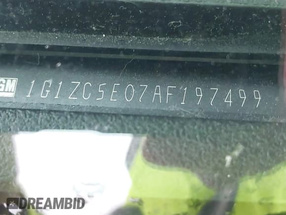 ✅ 2010 Chevrolet Malibu 1LT • VIN: 1G1ZC5E07AF197499 • Лот: 43402027. Опубликован ранее на IAAI с пробегом Не указан. Бесплатный доступ к архиву аукционных продаж из США и подробный отчёт об истории автомобиля на DreamBid. Изображение 9.