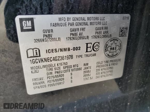 ✅ 2016 Chevrolet Silverado 1500 LS • VIN: 1GCVKNEC4GZ361978 • Лот: 50400275. Опубликован ранее на Copart с пробегом 71 161 миль. Бесплатный доступ к архиву аукционных продаж из США и подробный отчёт об истории автомобиля на DreamBid. Изображение 12.