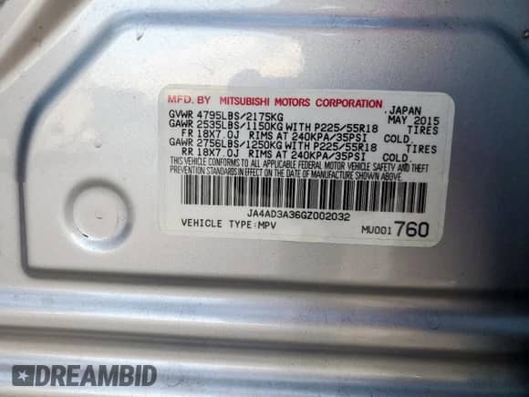 2016 Mitsubishi Outlander SE с VIN JA4AD3A36GZ002032, выставлен на аукционе Copart как лот 91236335 с пробегом 218 709 миль миль и Чистый • Clean title. История ставок и продаж доступна на DreamBid. Изображение 13.