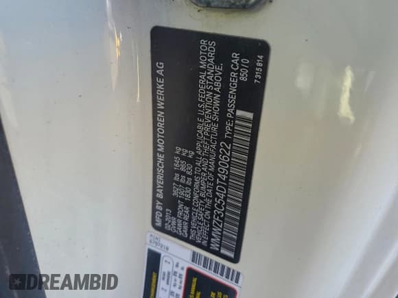 ✅ 2013 MINI Clubman • VIN: WMWZF3C54DT490622 • Lot: 93536145. Wystawiony na Copart z przebiegiem 123 776 mil. Bezpłatny archiwum sprzedaży aukcyjnych z USA i szczegółowy raport historii pojazdu na DreamBid. Zdjęcie 12.