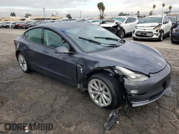✅ 2023 Tesla Model 3 • VIN: 5YJ3E1EA5PF450177 • Lot: 93852885. Listed on Copart with Not provided. Free auction sales archive from the USA and detailed vehicle history report at DreamBid. Image 4.
