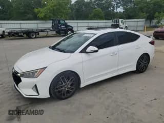 ✅ 2019 Hyundai Elantra Sport • VIN: KMHD04LB5KU832205 • Lot: 63470215. Listed on Copart with 95,183 mi. Free auction sales archive from the USA and detailed vehicle history report at DreamBid. Image 1.