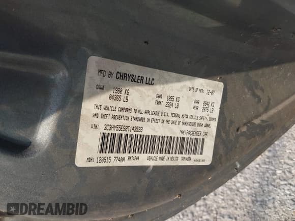 ✅ 2008 Chrysler PT Cruiser • VIN: 3C3HY55E98T143593 • Lot: 42042367. Listed on IAAI with 127,207 mi. Free auction sales archive from the USA and detailed vehicle history report at DreamBid. Image 9.