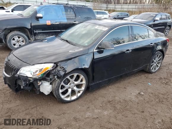 ✅ 2014 Buick Regal GS • VIN: 2G4GU5GX9E9221804 • Лот: 80933674. Опубликован ранее на Copart с пробегом 89 666 миль. Бесплатный доступ к архиву аукционных продаж из США и подробный отчёт об истории автомобиля на DreamBid. Изображение 1.