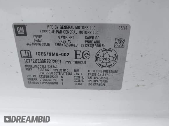 ✅ 2016 GMC Sierra 2500HD Denali • VIN: 1GT12UE88GF272601 • Lot: 42298418. Wystawiony na IAAI z przebiegiem 151 552 mil. Bezpłatny archiwum sprzedaży aukcyjnych z USA i szczegółowy raport historii pojazdu na DreamBid. Zdjęcie 9.