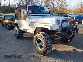 ✅ 1995 Jeep Wrangler • VIN: 1J4FY29S2SP290717 • Lot: 43714112. Listed on IAAI with 97,742 mi. Free auction sales archive from the USA and detailed vehicle history report at DreamBid. Image 1.