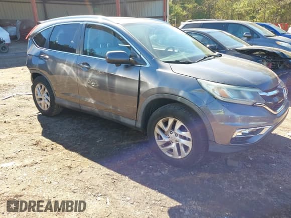 ✅ 2015 Honda CR-V EX-L • VIN: 2HKRM3H7XFH553328 • Lot: 43569875. Listed on IAAI with 109,406 mi. Free auction sales archive from the USA and detailed vehicle history report at DreamBid. Image 1.