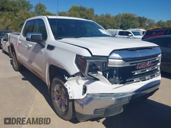 ✅ 2024 GMC Sierra 1500 • VIN: 1GTPHBEK5RZ190996 • Лот: 43595513. Опубликован ранее на IAAI с пробегом 55 062 миль. Бесплатный доступ к архиву аукционных продаж из США и подробный отчёт об истории автомобиля на DreamBid. Изображение 1.