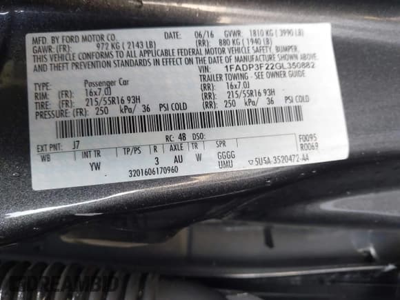 ✅ 2016 Ford Focus SE • VIN: 1FADP3F22GL350882 • Lot: 42063689. Listed on IAAI with 37,764 mi. Free auction sales archive from the USA and detailed vehicle history report at DreamBid. Image 9.